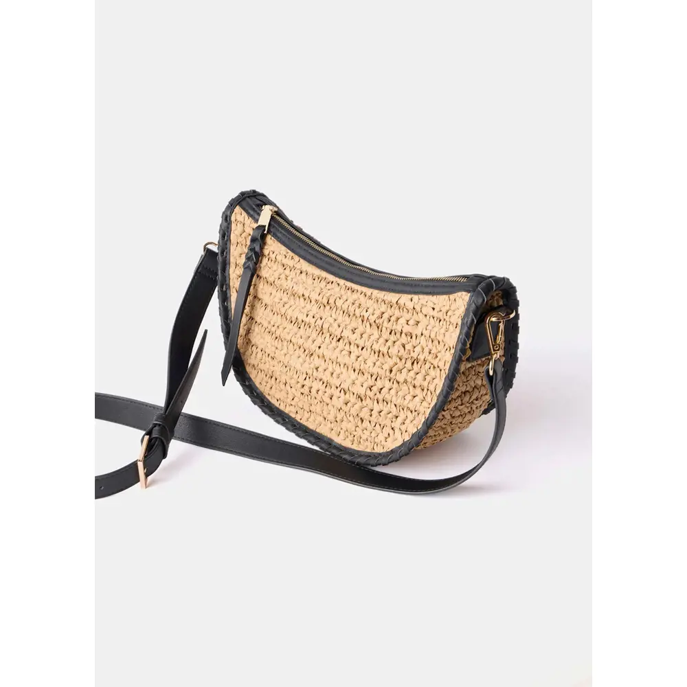 Mint Velvet Neutral Woven Crossbody Bag